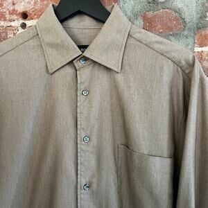 Hugo Boss Brown LS Button Down Men's Shirt 16 34/35 24x30